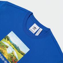 Adidas 男士时尚舒适休闲运动百搭圆领短袖T恤 JF2859，春夏款 - 藍色 - 查看 5