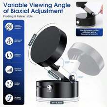 360 °   Rotatable Foldable Magnetic Phone Holder – Super Strong Adsorption Car Mount ﻿ - Black - View 3