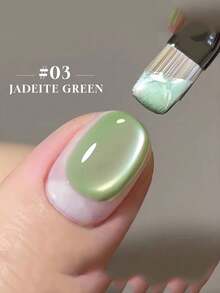 Miss Comoy 15ML 海洋泡泡猫眼指甲油，2026春夏流行热销款，持久玉绿、粉金、蓝紫配色，添加细玻璃珠磁粉，超强附着力，猫眼凝胶指甲油，美甲沙龙常用产品 - 彩色 - 查看 4