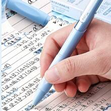 5pcs Retractable Neutral Pens, Comfortable Grip For Students, Exams, Note-Taking, Cute Gradient Color Design, Smooth Writing, School & Office Supplies, Back To School Essential - Pen - View 2