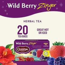 Celestial Seasonings Wild Berry Zinger Herbal Tea Caffeine  20 Tea Bags Box - Wild Berry Zinger - View 2