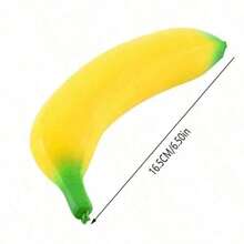 1pc Soft Squeeze Banana Simulator, Slowly Rising Anti-Stress Fruit Shaped Squeeze Toy, Fun And Stress Relief - 1PC - 查看 3