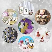 14 piezas de cartulina roja brillante de tamaño A4 y 250 g/m² - Adecuada para scrapbooking, decoración de fiestas de cumpleaños, invitaciones de boda, manualidades DIY - Papelería premium, material de alta calidad, tema fantástico, esencial para entusiastas de la artesanía - 14 hojas de cartulina con purpurina - Ver 7