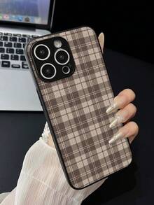 A Luxurious Vintage British-Style Patterned PU Leather Print, A Stylish Black Matte Shockproof Phone Case, Featuring Creative And Fashionable Design Suitable For Both Men And Women. Suitable For IPhone , Compatible With Galaxy - Black - View 2
