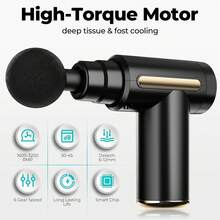 Massage Gun, Small Travel Tool, Massage Gun Deep Tissue,Percussion Handheld Portable Muscle Massager Tool For Full Body Pain Relief, Ideal Gifts For Men, Women(Black) - 灰色 - 查看 7