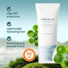 SKIN1004 透明質酸積雪草水感防曬霜 50ml 1瓶 廣譜 SPF50+ PA++++ 多層 HA 保濕屏障護理 防汗 無香料 陽光防曬與妝前底妝雙效 適用所有膚質 日常面部護理 - 新玻尿酸積雪草水感防曬霜 50ml - 查看 8
