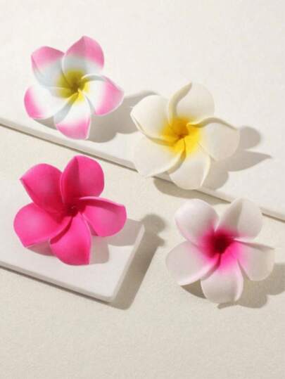 4 chiếc kẹp tóc hình hoa sứ giả, phụ kiện tóc mang phong cách nhiệt đới Hawaii, phù hợp cho nữ, hoàn hảo cho tiệc bãi biển, đám cưới, kỳ nghỉ hè, kỳ nghỉ nhiệt đới, tựu trường, kẹp tóc, ghim cài tóc, đồ dùng học tập