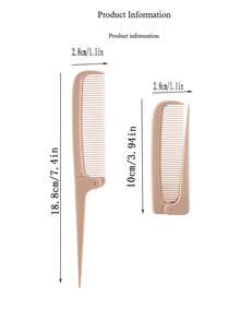 Portable Folding Tail Comb, Suitable For Wet And Dry Hair, Mini Compact, Suitable For Personal Or Household Use, Can Smooth Hair And Prevent Static. Professional Stylist Folding Tail Comb, Portable For Personal Use, Hair Coloring, Makeup And Styling. Simple And Compact Comb, Portable Folding Tail Comb, Can Be Used For Parting And Styling, Suitable For Smoothing Bangs For Men And Women. (Different Batches Do Not Affect Use Or Quality) - C - View 2