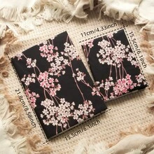Bìa sổ in hình hoa anh đào, cỡ A5/A6, bìa sổ điều chỉnh được cho nhật ký. - Bộ - Xem 3