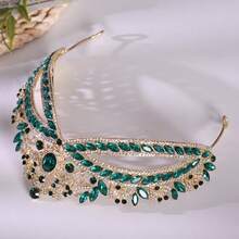 Đôi bông tai nhiều lớp sang trọng, thanh lịch theo phong cách Rococo lãng mạn, đính pha lê lấp lánh, mang vẻ đẹp xa hoa. - màu xanh lá - Xem 2