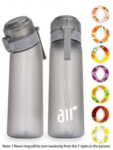 Yocity 1个水果香味水壶，入门级运动水壶套装，户外运动水杯，包含1个随机椭圆形水果香味环，适合健身房和户外活动——（香味环仅增强嗅觉，不改变味道）。它不会改变水的味道，只会让水闻起来更香。返校必备。 - 彩色 - 查看 18