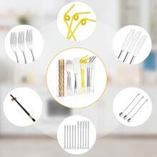 Acrylic Straw Holder Cabinet Door - Magnetic Straws Storage Container With Adhesive & Stickers, Reusable Straws Dispenser, Space-Saving Straw Organizer Kitchen - 1 - View 3