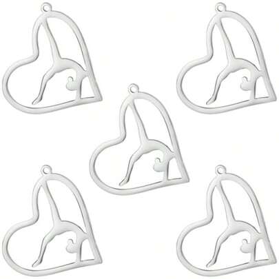 Kkoy 5Pcs Stains Steel Gymic E DIY Carms  Ewelry Ma And Crafting Assorted Pent Mini Carm Craft Supplies Accessories  DIY Acelet Necklace Ears