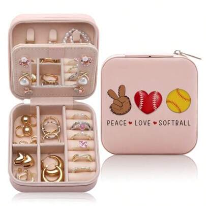 Softball Gif Ewelry Case  Women Birty Gif  Softball Lovers S S Travel Ewelry Case Organizer