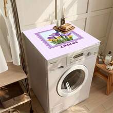 1pc Washing Machine & Dryer Top Pad, Diatomite, Washing Machine Dust Cover, Kitchen Accessory, Anti-Slip, Suitable For Laundry Room, Bathroom, Home Decor And Room Decor, Multiple Styles Available - Saffron - View 4