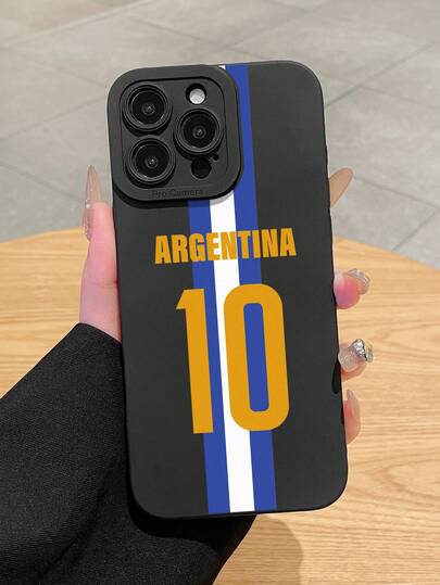 1 chiếc ốp lưng điện thoại sọc bóng đá Argentina #10, thích hợp cho việc đi lại hàng ngày, cổ vũ các trận đấu, phối đồ, là món quà lý tưởng cho World Cup, sinh nhật, tốt nghiệp, lễ hội, tương thích với iPhone & Galaxy.