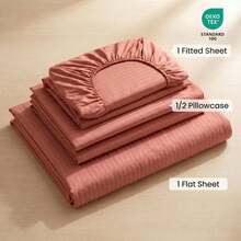 SERAPHINEX Sheet Sets With Pillowcases - Dusty Pink - View 6