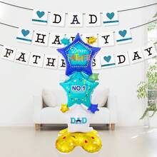 1pc/2pcs New 61-Inch Large Base Star Foil Balloon - Perfect Room Decor For Father's Day Celebration - Father's Day With Star Base - View 7