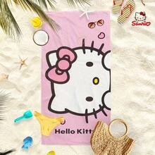SANRIO 1条卡通图案毛巾 - 可爱图案沙滩巾：夏季必备！这款毛巾用途广泛，可用作手巾、浴巾或沙滩巾。 - A - 查看 2