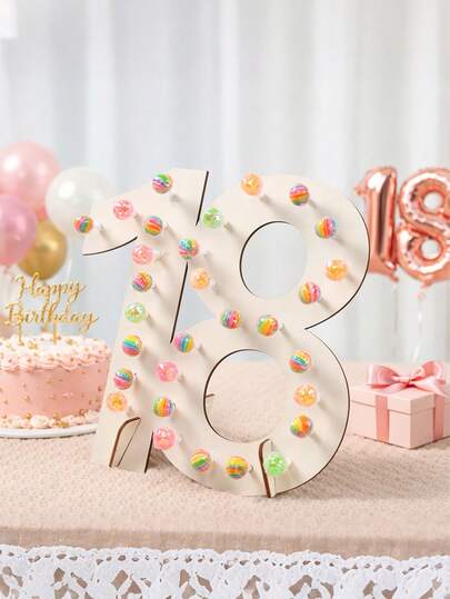 1set 26*35cm Wooden Lollipop Display Stand,Reusable Candy/Dessert Holder,Birthday Party Decoration,Rack Household Donut Display Rack Party Food Placement Rack,Lollipop Holder,Party Dessert Candy Cake Holder Board,Bridal Shower Decor,Wedding Party Dining Room Table Decorations,Friend Gatherings Kitchen Cooking Stand,Home Decor