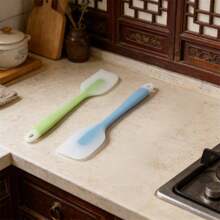 Bộ thìa silicon, dài 20cm, chịu nhiệt, chống dính – Dụng cụ nhà bếp dùng được trong máy rửa chén, thích hợp để nướng bánh, nấu ăn, trộn bột, đánh trứng, bộ 2/4 chiếc (Xanh dương/Xanh lá cây) - Màu xanh chanh - Xem 9