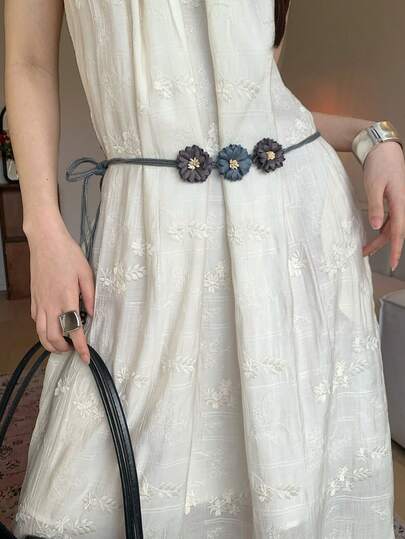 1pc Women's Polyester Bohemian Vintage Floral Elegant Waist Rope