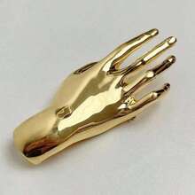 1pc New Fashionable 3D Palm Design Brooch, Elegant Luxury Accessory - Palm - View 5