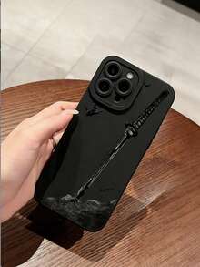 动漫风时尚黑色打孔手机壳，防滑防震轻薄喷漆边手机壳，兼容 17/17 Pro/17 Pro Max、14、14 Pro、14 Pro Max、13、13 Pro、13 Pro Max、11、11 Pro Max、12、12 Pro、12 Pro Max、15、15 Pro、15 Pro Max、16、16 Pro、16 Pro Max 以及 Galaxy S23、S24、S25、A56、A36、A26 [国际版，非国内版] - 彩色 - 查看 2