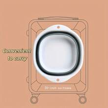 Portable Gray-White Square Foldable Foot Soaking Tub - View 6