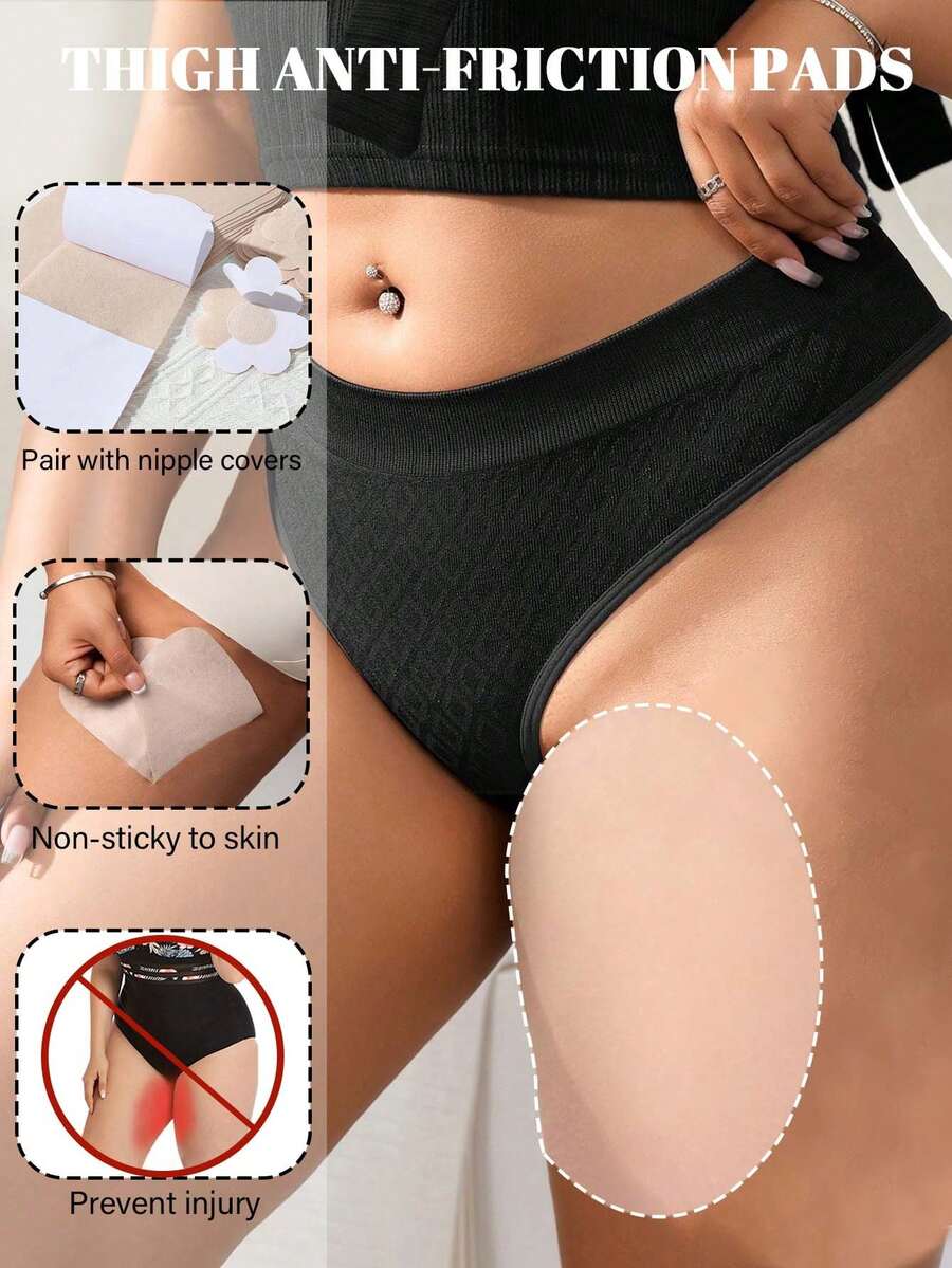 Bộ 10 miếng dán chống ma sát đùi - Miếng dán chống ma sát đùi siêu mỏng mùa hè dành cho nữ, miếng dán bảo vệ chống ma sát thoáng khí dùng một lần ở mặt trong đùi, thiết kế vô hình, miếng dán chống nén cần thiết khi đi du lịch.