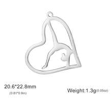 Kkoy 5Pcs Stains Steel Gymic E DIY Carms  Ewelry Ma And Crafting Assorted Pent Mini Carm Craft Supplies Accessories  DIY Acelet Necklace Ears - Halfway Handstand Silver - View 3