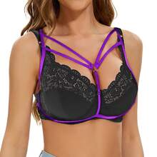 Bộ đồ lót gợi cảm phong cách Gothic có thể điều chỉnh, bao gồm áo corset, dây nịt toàn thân, quần lót và thắt lưng, thích hợp cho trang phục đi club và múa cột. - Nhiều màu - Xem 10
