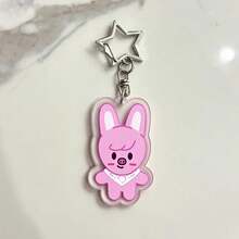 1 Kpop Felix Bangc Cgbin Anime Style Keychain Pendant - Pastel Colors (White, Pink, Blue, Yellow, Brown), Cute Bunny Expression, Lobster Clasp, Acrylic Pendant, Suitable For Keys/Bags, Fan Gift - Birthday/Christmas/Holiday Gift, Essential For K-Pop Idol Fans, Fun Design, Glossy Surface, Decorative Key Ring, Collectible, Best Christmas Choice - Nhiều màu - Xem 3
