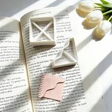 Set de 5 piezas de herramientas de corte de arcilla polimérica | Moldes para hacer joyas y marcadores de libros, adecuados para colgantes, cuentas y accesorios, gran regalo para principiantes y profesionales - Blanco - Ver 4