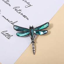 Vintage Classic Abalone Shell Dragonfly Brooch Jewelry For Women Men Fashion Insect Metal Unisex Brooches Pin Buckle Suit Badges - Style 8 - View 4