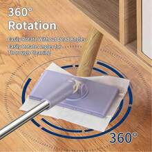 Automatic Cloth Changing Mini Mop,Hands-Free Mini Mop Compatible With Face TowelsReplaceable Cloth Mini Mop,360 ° Rotating Head Push-Pull Handle Design, Suitable For Hard Floors And Marble, Glass, Ceramic Tiles - A - Xem 7
