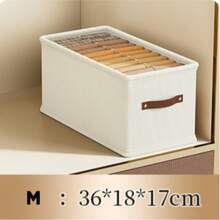 1 pieza Caja de almacenamiento de ropa blanca, caja de almacenamiento de ropa de estilo cajón de tela Oxford plegable, organizador de armario sin compartimentos para vaqueros, suéteres, etc. Decoraciones Decoración de otoño Decoración de festivales Decoración de habitaciones Decoración del hogar Decoración de otoño Decoración de dormitorio - Caqui - Ver 9