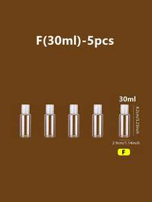 1pc Mini Refillable Plastic Transparent Empty Cosmetic Container Jar, Travel Accessories, Portable Storage Bottle - Clear - View 25