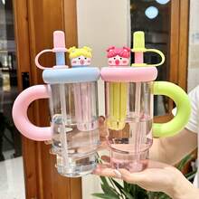 1 chiếc cốc có ống hút, cốc đá, ấm trà, bình nước dung tích lớn dành cho nữ, cốc nhựa chất lượng cao chịu nhiệt có ống hút. - Nhiều màu - Xem 10