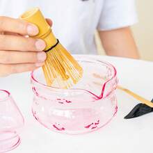 Bộ 2/5 món dụng cụ đánh trà Matcha hình bướm bằng thủy tinh - Bát trà Matcha kiểu Nhật, dụng cụ đánh trà Matcha bằng tre, rây lọc trà, thìa, lưới lọc, giá đỡ dụng cụ đánh trà, bộ dụng cụ hoàn hảo cho người mới bắt đầu thưởng thức trà Matcha. - Nhiều màu - Xem 6