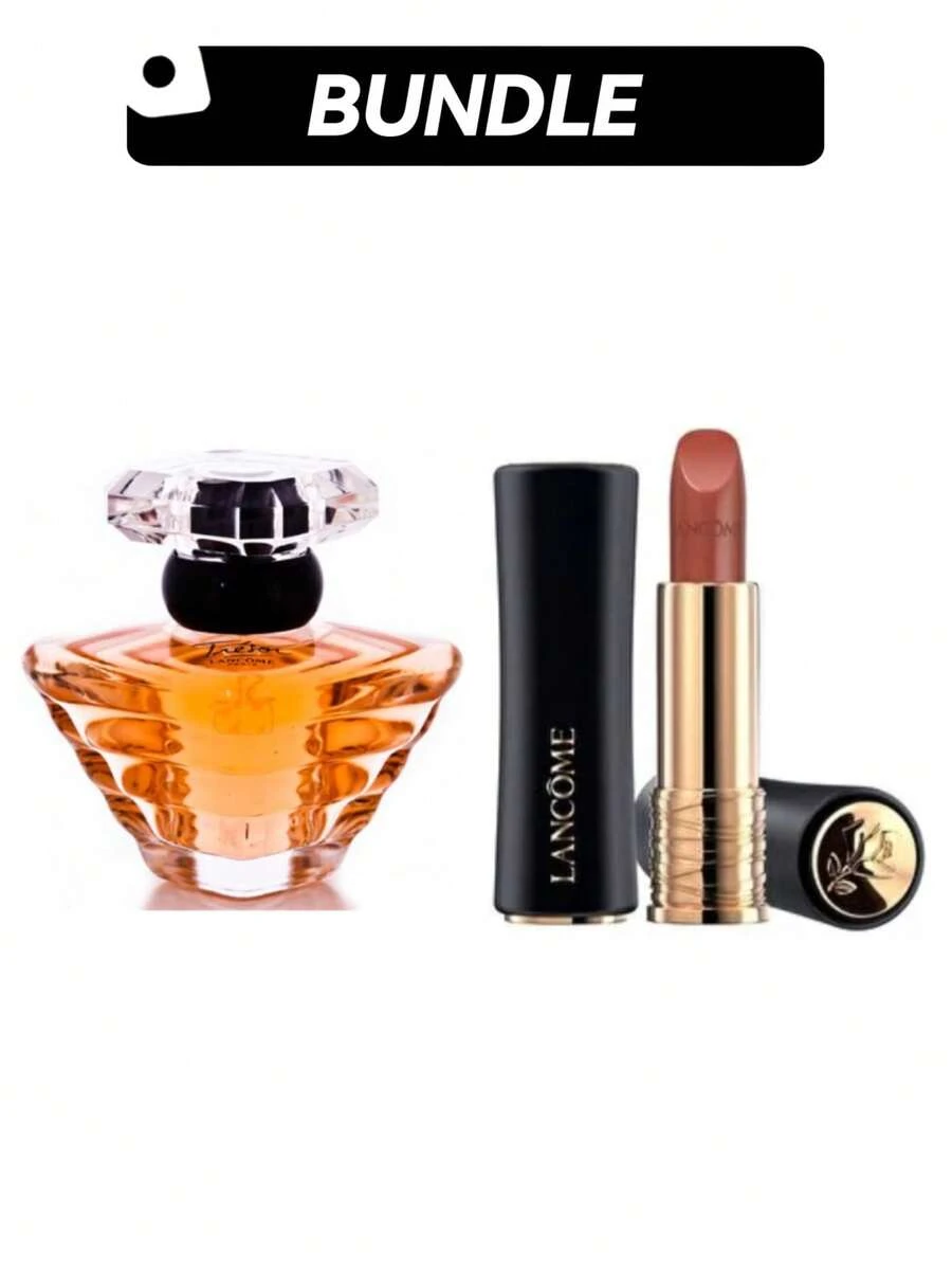 Lancôme [Bộ sản phẩm nước hoa] Nước hoa Tresor Eau De Parfum dạng xịt dành cho nữ + Son kem L'Absolu Rouge EDP + Nước hoa 274 French Tea 30ml + 3.4g - nhiều mùi hương - Xem 1