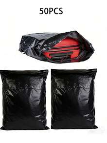 50pcs Black Courier Bags, Thickened Logistics Bags, Gift Bags, Waterproof Transportation Packaging Bags, Clothing Shopping Bags, Holiday Gift Bags, Black Self-Adhesive Bags, Suitable For Back To School Season. Ideal For Shopping Malls, Offices, Weddings, Christmas Parties And Various Occasions, Perfect For Christmas Gift Packaging. - Black - View 17