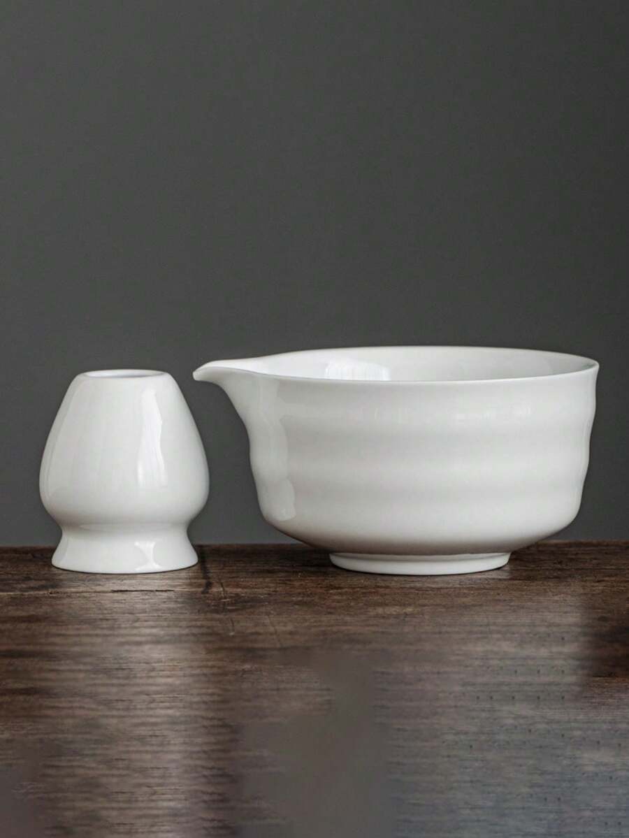 Bộ 2 tô sứ pha trà Matcha 500ml, giá đỡ đánh trà Matcha, dụng cụ pha chế trà Matcha, đồ uống và tráng miệng, quà tặng cho bạn bè, gia đình, thầy cô, đồng nghiệp.