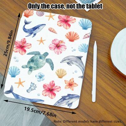 Ocean 1pc Flip Cover Desk Protector With Pen Slot, 360° Rotating Stand, PU Leather Case Compatible With Samsung A9/A9+/S9/S9FE/A11/A11+/S11/S10 FE/S10 FE+/S10 Lite, A16 2025, Air 11/13, M3 2025, Mini 7 A17, Pro 2024, Air 11/13, M2 2024, Pro 11/13, M4 2024, Pro 12.9, 7/8/9 Gen, 10.2, 10 Gen, 10.9, Air 4/5/6/7/8, 10.9, Pro 11, 4/5/6 Gen, Mini 6, Se 11, Honor, Matepad Se 11,