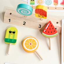 Ice Cream Set, Can Be Matched With Digital Cards And Popsicle Sticks, Fun Game To Exercise Classification And Fine Motor Skills, Educational And Entertaining - 彩色 - 查看 5