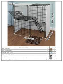 宠物围栏狗笼小型室内家用隔离屏障兔猫别墅狗窝宠物笼 - 彩色 - 查看 20