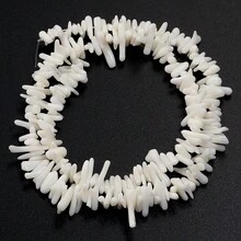 1颗彩色染色珊瑚珠，尺寸6x15毫米，可用于制作手链、项链、钥匙扣、手机挂绳等DIY饰品。 - 珊瑚 - 查看 12