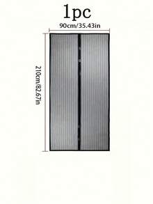 1-4pcs Magnetic Screen Door, Magnetic Closure, Breathable, Thick Mesh, Pet Friendly, Suitable For Front Door, Sliding Door, Anti-Mosquito Screen, Anti-Mosquito Curtain, RV Parts, Anti-Mosquito Net, Standard Width Door - Magnetic Mesh Door And Bug Screen, Black - nhiều màu - Xem 15