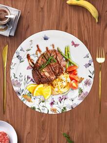 10pcs/20pcs/50pcs Wild Flower Themed Party Supplies, Wild Flower & Butterfly Pattern Paper Plates, Dessert Plates, Dinner Plates, Suitable For Spring Birthday Party, Wedding, Tea Party Decoration - View 5