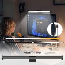 1 đèn LED thanh màn hình dùng nguồn USB, có chức năng đổi màu và điều chỉnh độ sáng, đèn bàn dùng nguồn USB phù hợp cho máy tính, đọc sách, văn phòng và học tập, đèn USB giảm chói màn hình và bảo vệ mắt. - Kiểu USB - Xem 12